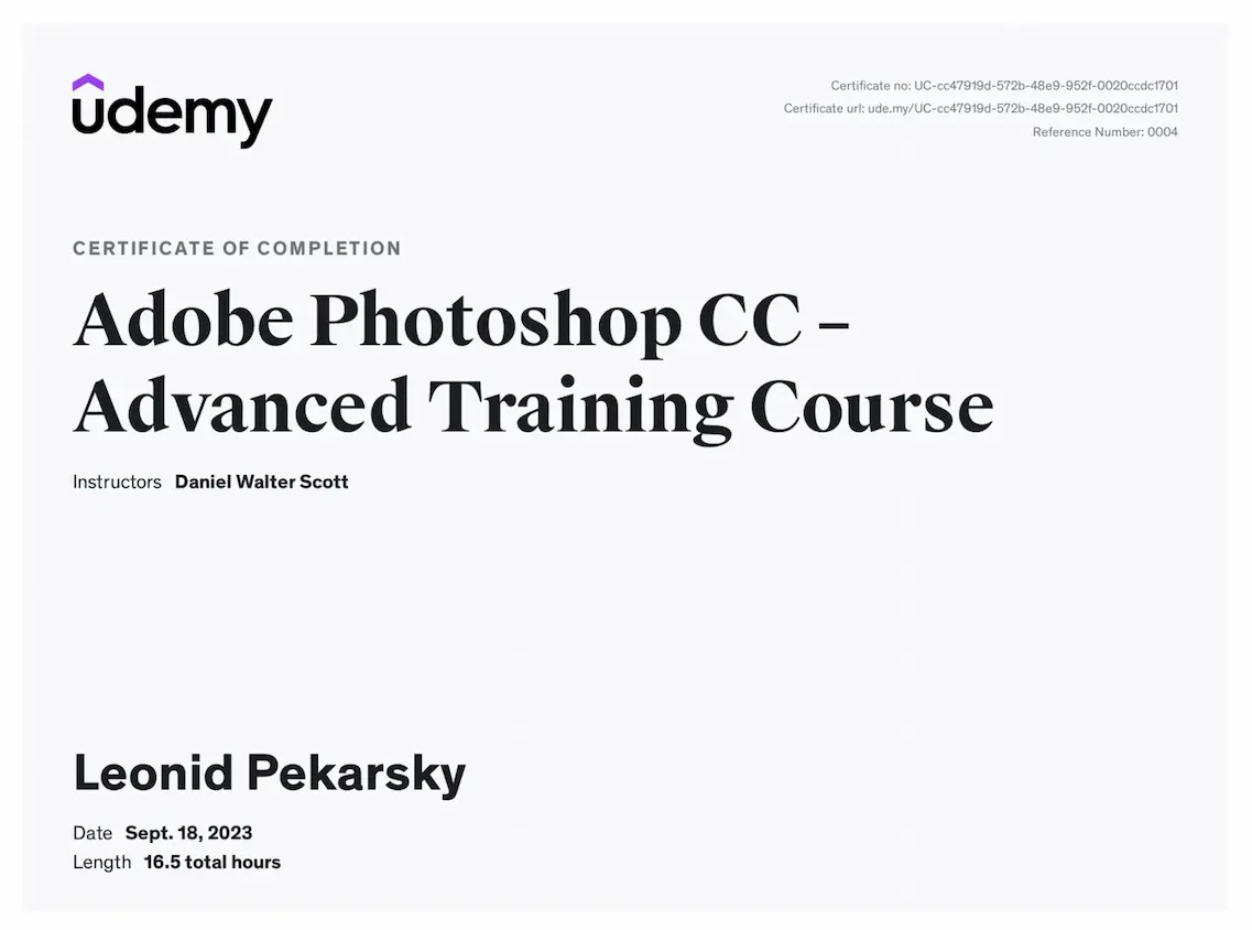 Advanced Adobe Photoshop CC Certification – Leonid Pekarsky – MarketRamp